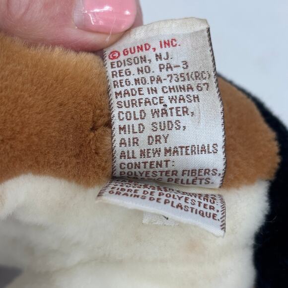 Gund Beagle Puppy Dog Plush Brown Black White with Collar 9 Inch Stuffed 13067 - Picture 6 of 9